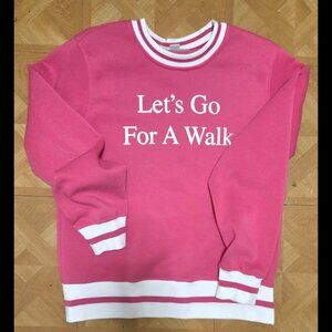 Cute pink sweater small